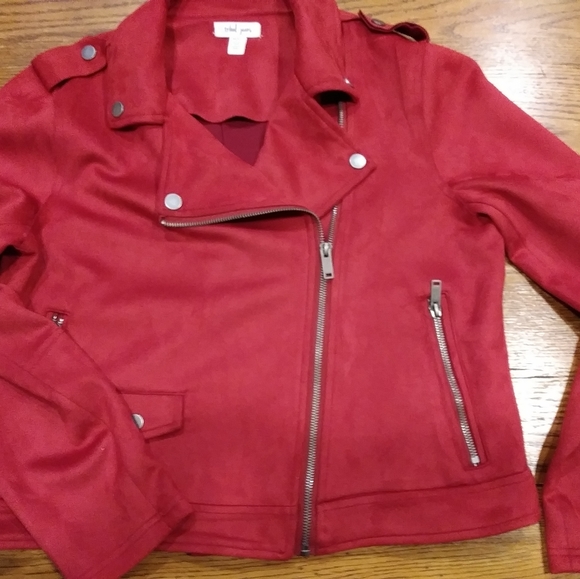 Red Tribal vegan suede jacket. NWOT. - Picture 7 of 7